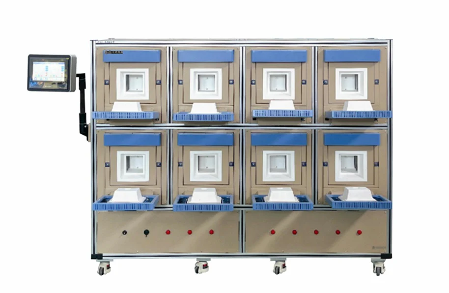 1700℃ Max. 8 Chamber Furnace with Automatic Doors For Autonomous Operation    KSL-1700X-MGI-8-AD - Image 4