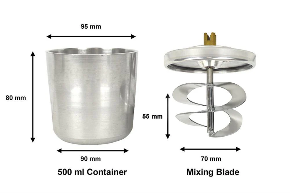 500 ml Aluminum Mixing Container with special blade for Vacuum Mixer SFM7 - MC-A4 - Image 2