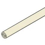 Round Double Bore Tube, Alumina 99.8%, 1/4" O.D x 30.9" Length - MC-AXF1180-19-24-3-LD - Image 2