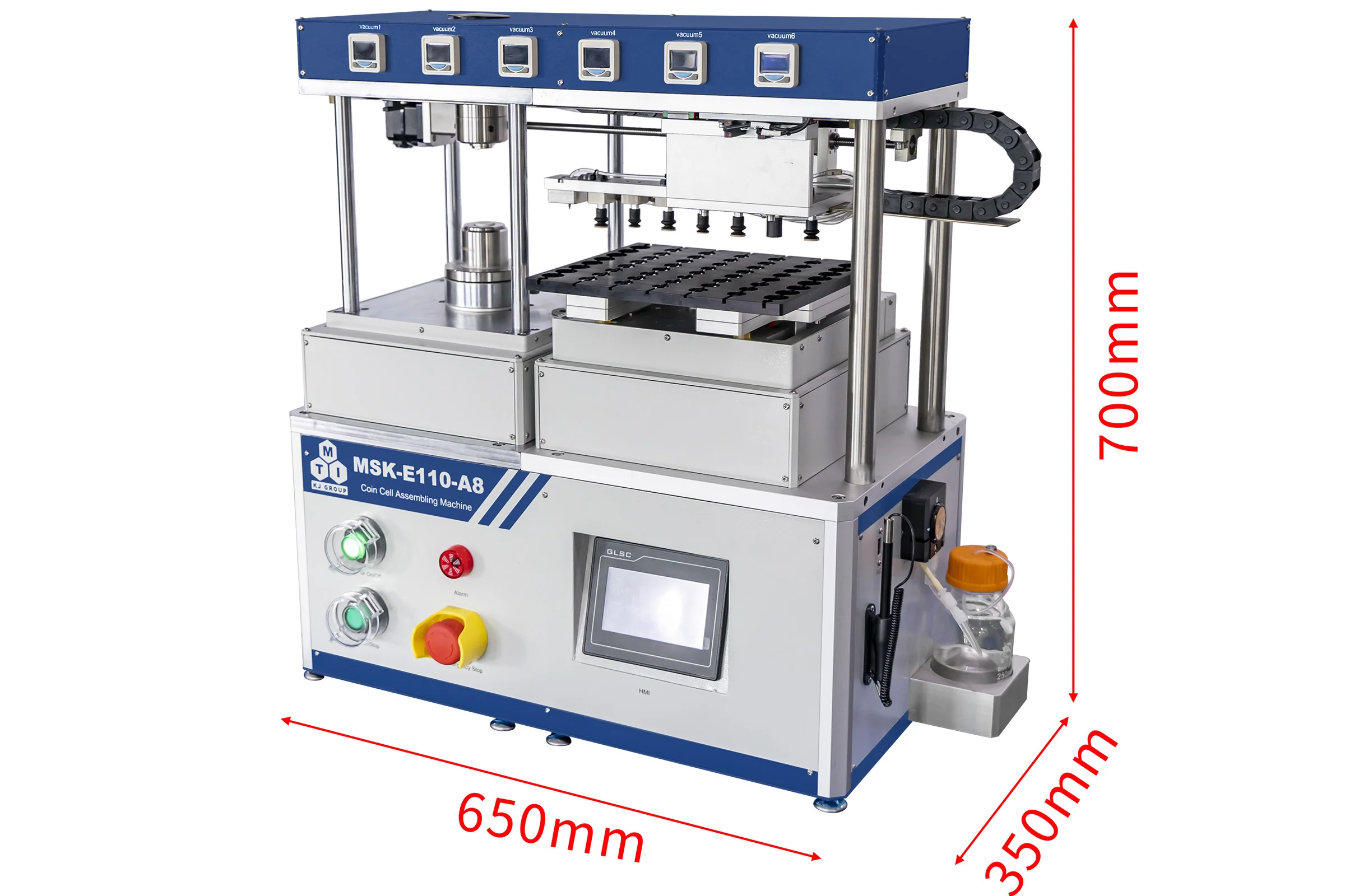 8-Channel Automatic Coin Cell Assembling Machine (Glovebox-Compatible) - MSK-E110-A8 - Image 5
