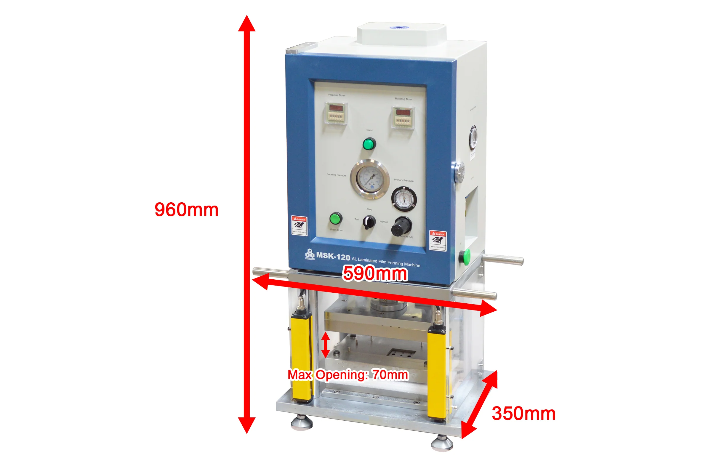 Pouch Cell Case/Cup Forming Machine for Aluminum-Laminated Films with Optional Die - MSK-120 / MSK-120L - Image 3