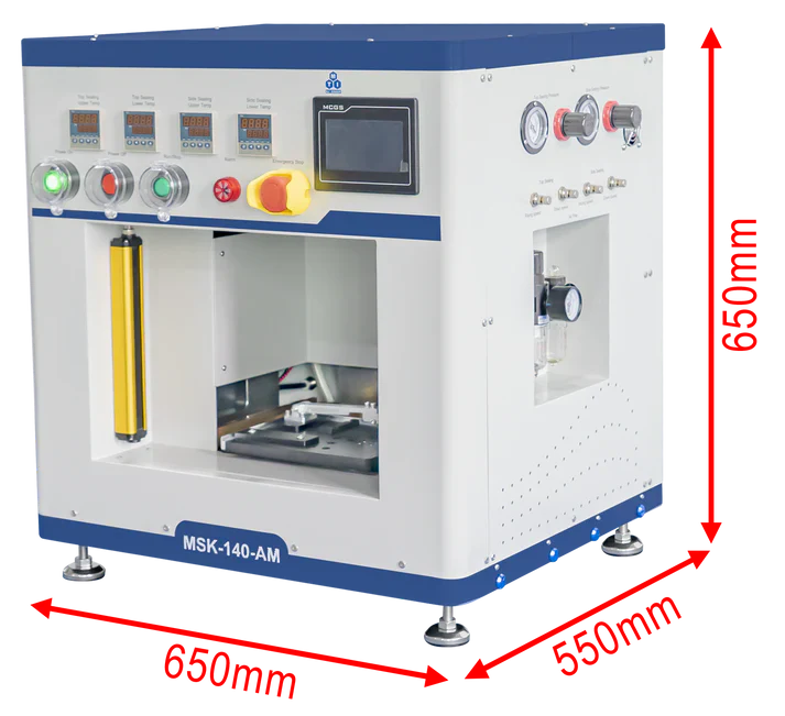 Heating Sealer for Continuous Top/Side Sealing of Pouch Cells (Max. 190×190×12 mm) - MSK-140-AM - Image 5