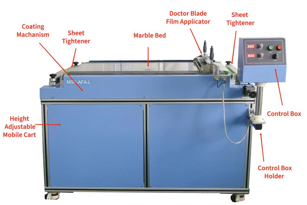 Tape Casting Machine with 22"W x 44"L Marble Bed with 500mm Film Applicator- MSK-AFA-L - Image 3