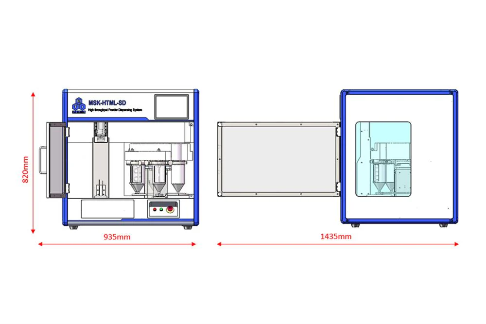 5-Channel Solid Powder Dispenser with Precision Scale for High Throughput Preparation - MSK-HTML-SD - Image 6