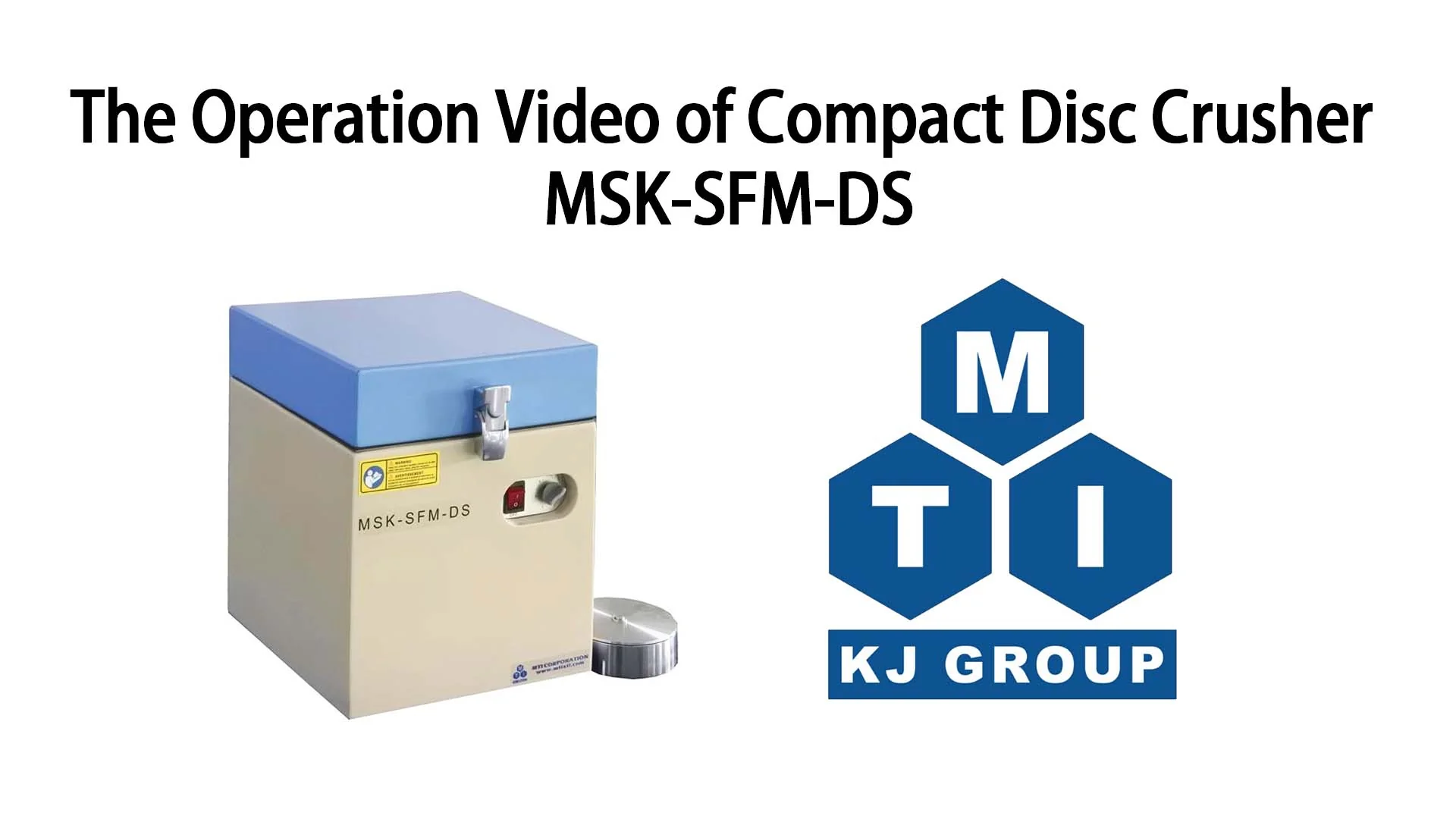 Compact Disc Crusher / Grinder - MSK-SFM-DS - Image 3