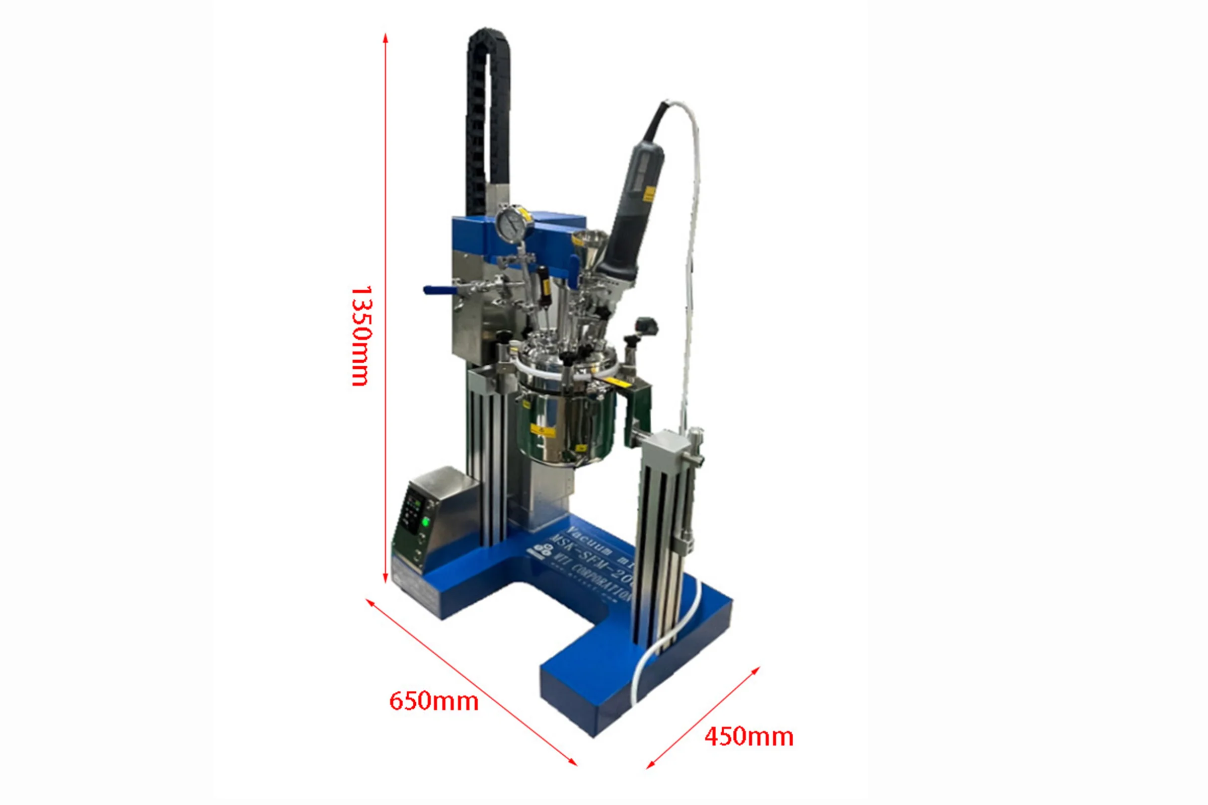 Hi-Speed Vacuum Mixing & Dispersing Reactor up to 25K RPM with Optional 1- 10 L Container - MSK-SFM-U - Image 9