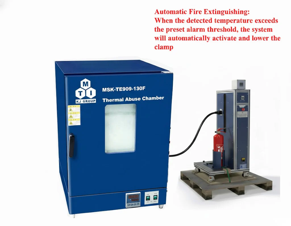 131 L / 200 ºC Max Thermal Abuse Test Chamber w/ Optional Automatic Extinguisher Fixture - MSK-TE909 - Image 5