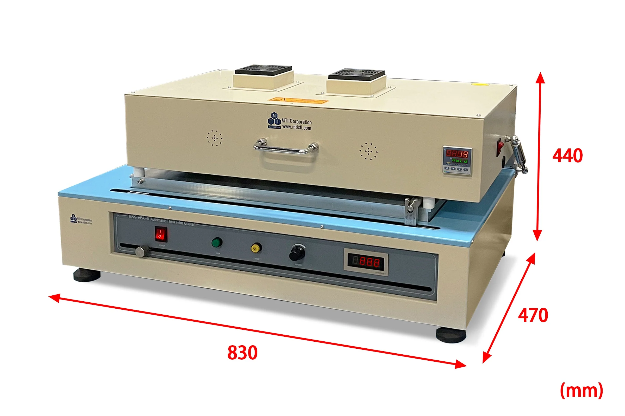 120°C Max. Film Coater w/ Vacuum Bed (12"Wx24"L) and Rapid Infrared Heating Cover & 250mm Doctor Blade - MSK-AFA-IIVCIR - Image 4