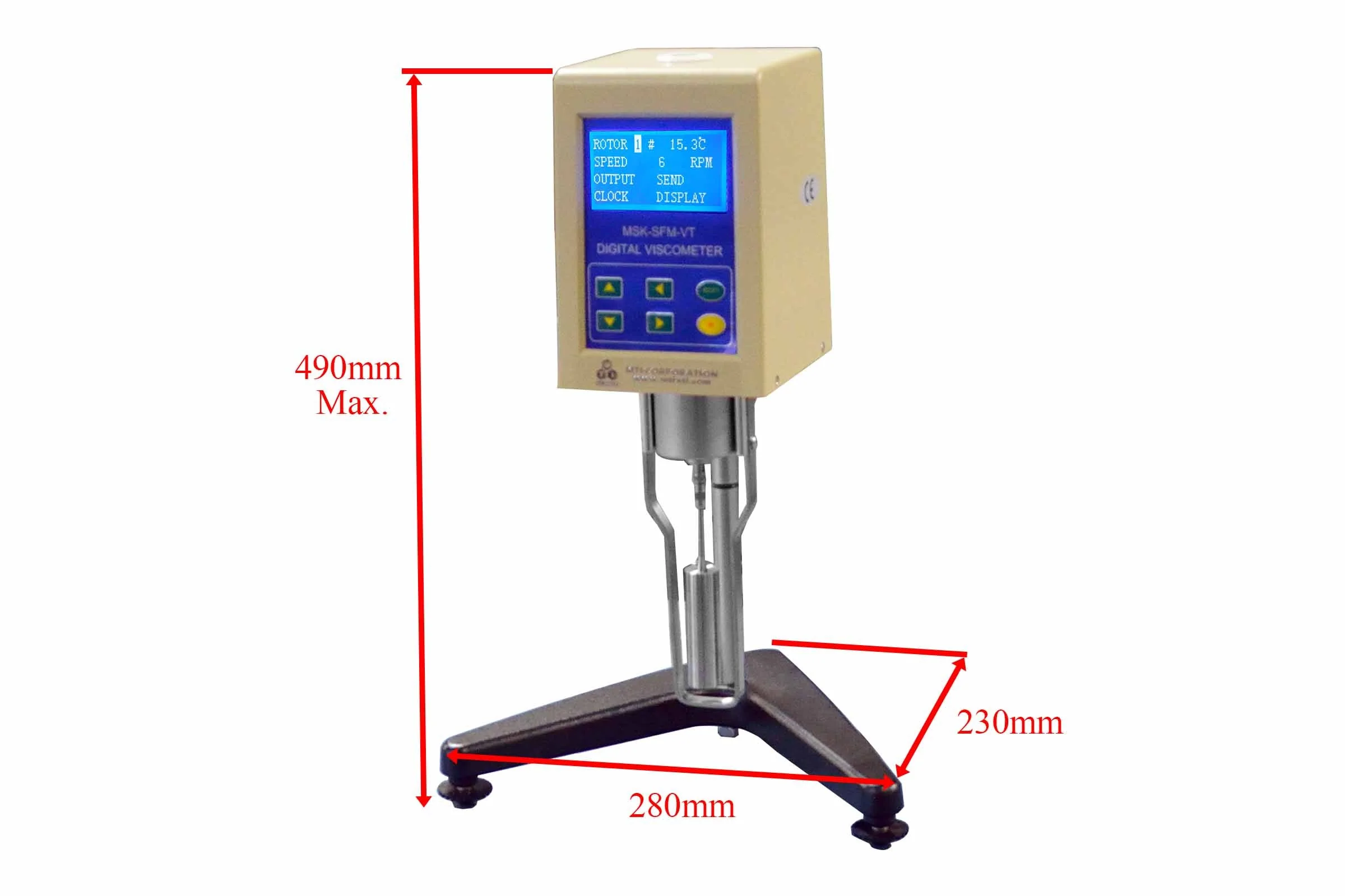 Digital Battery Slurry Viscosity Tester (10-10^5 cP) With Temp Monitor - MSK-SFM-VT2 - Image 2