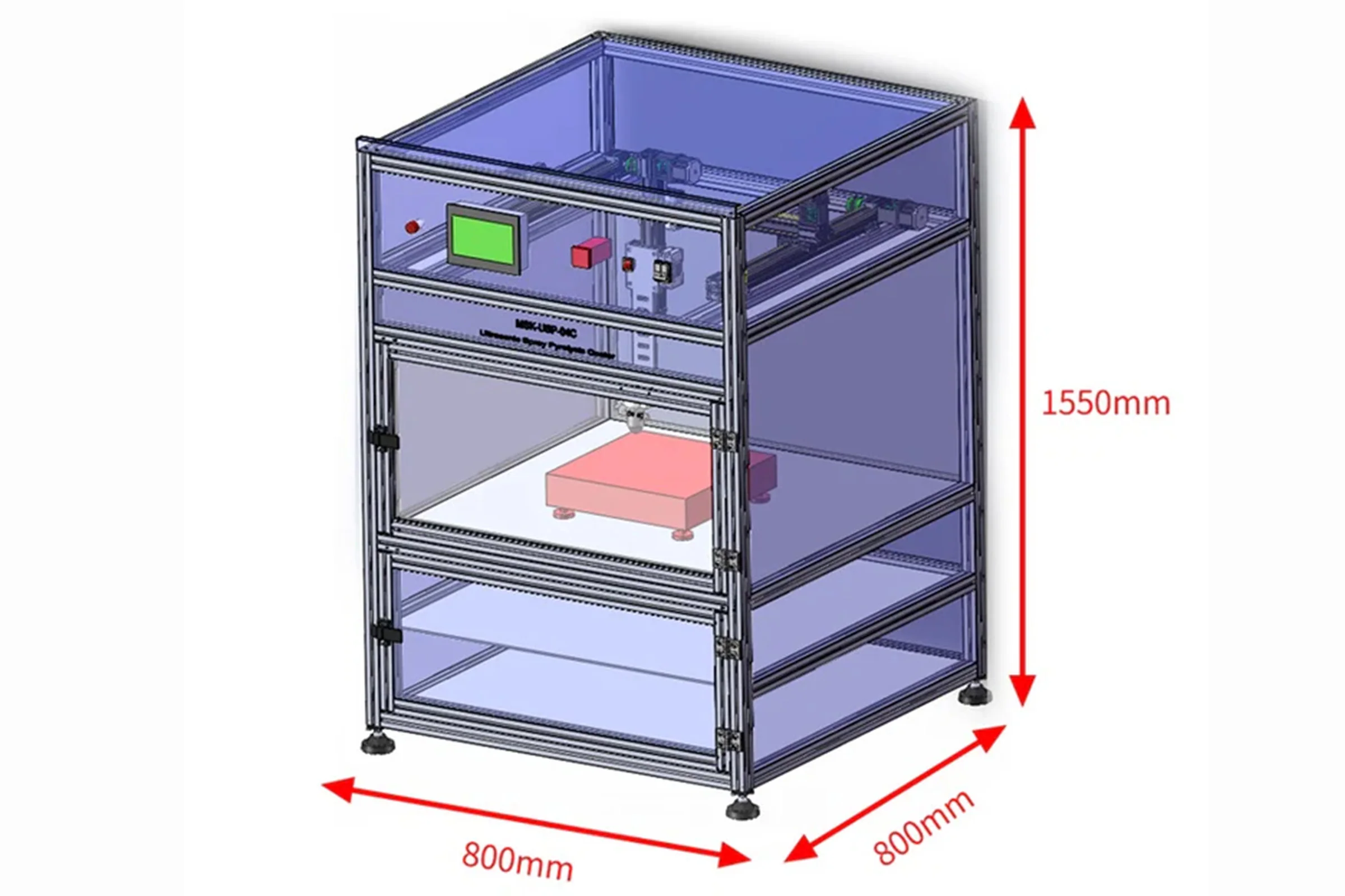 Floor-Stand Ultrasonic Spray Pyrolysis Coater with a 16"x16" 500°C Heating Plate - MSK-USP-12 - Image 4