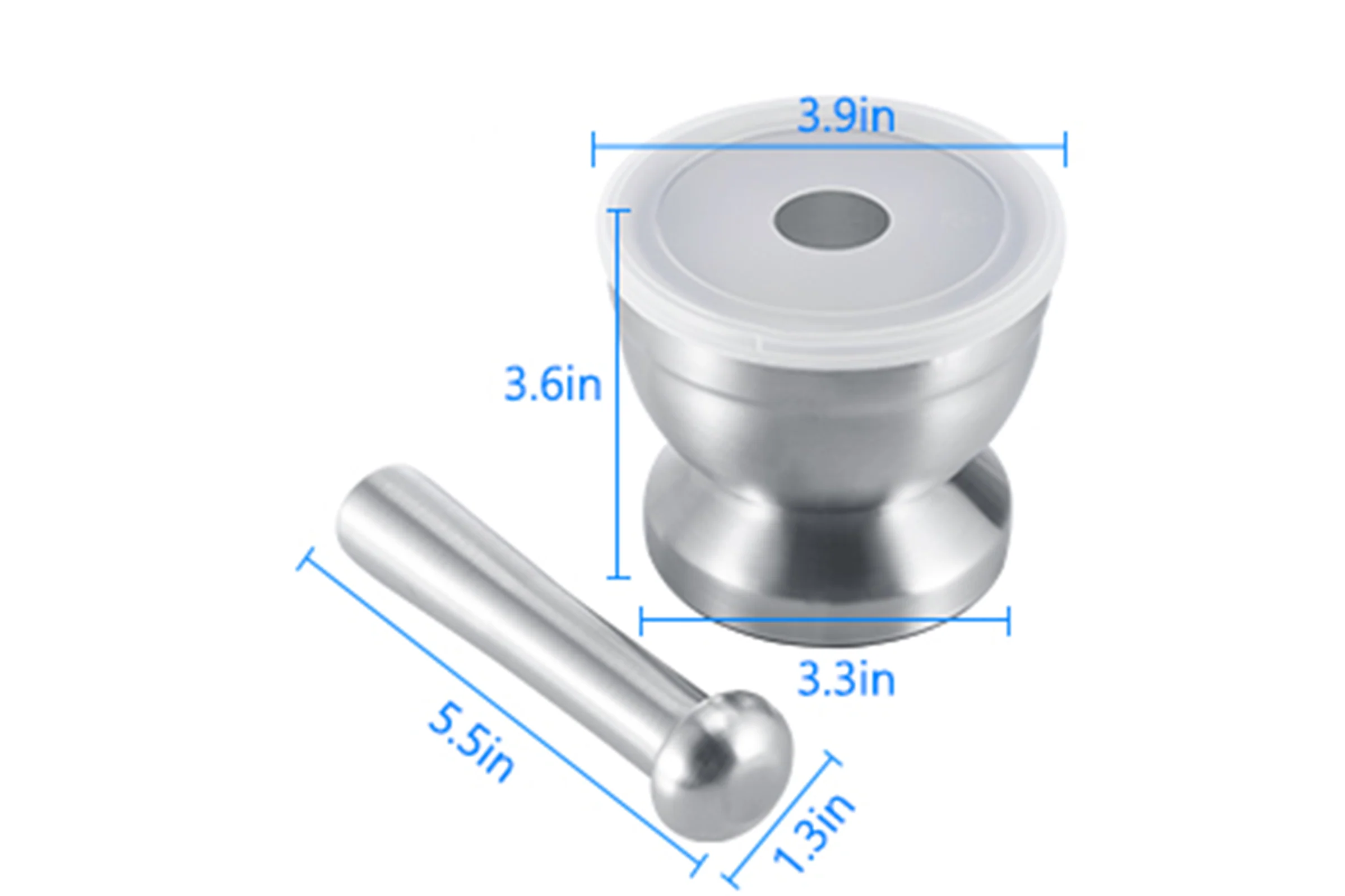 Heavy-Duty Stainless Steel Mortar and Pestle Masher  （4“） - OPSSM - Image 3