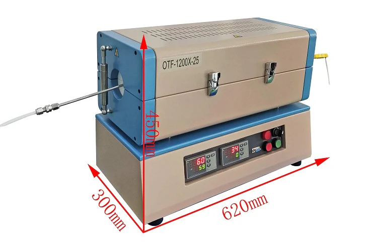 Gas Pre-Heating Tube Furnace up to 700oC @ 15L/m Flow Rate For Pyrolysis Reactors- OTF-1200X-25 - Image 3