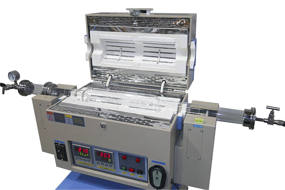 1200C Two Zone 4" Rotary CVD Furnace with Automatic Feeding & Receiving System - OTF1200XIIR4-AF - Image 5