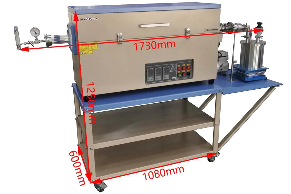 1200°C 3-Zone Ash Collection Tube Furnace - OTF-1200X-III-AFT - Image 3