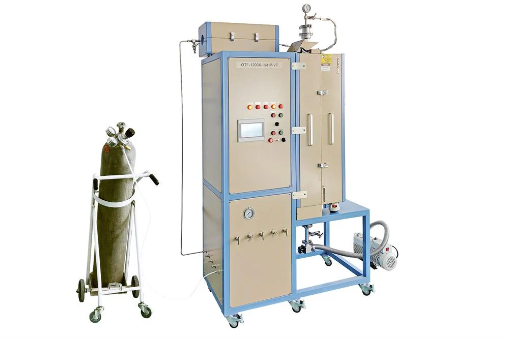 1200°C 3-Zone Fixed/Fluidized Bed Furnace for Methane Reforming and Fischer-Tropsch Reactions- OTF-1200X-III-HP-VT - Image 2