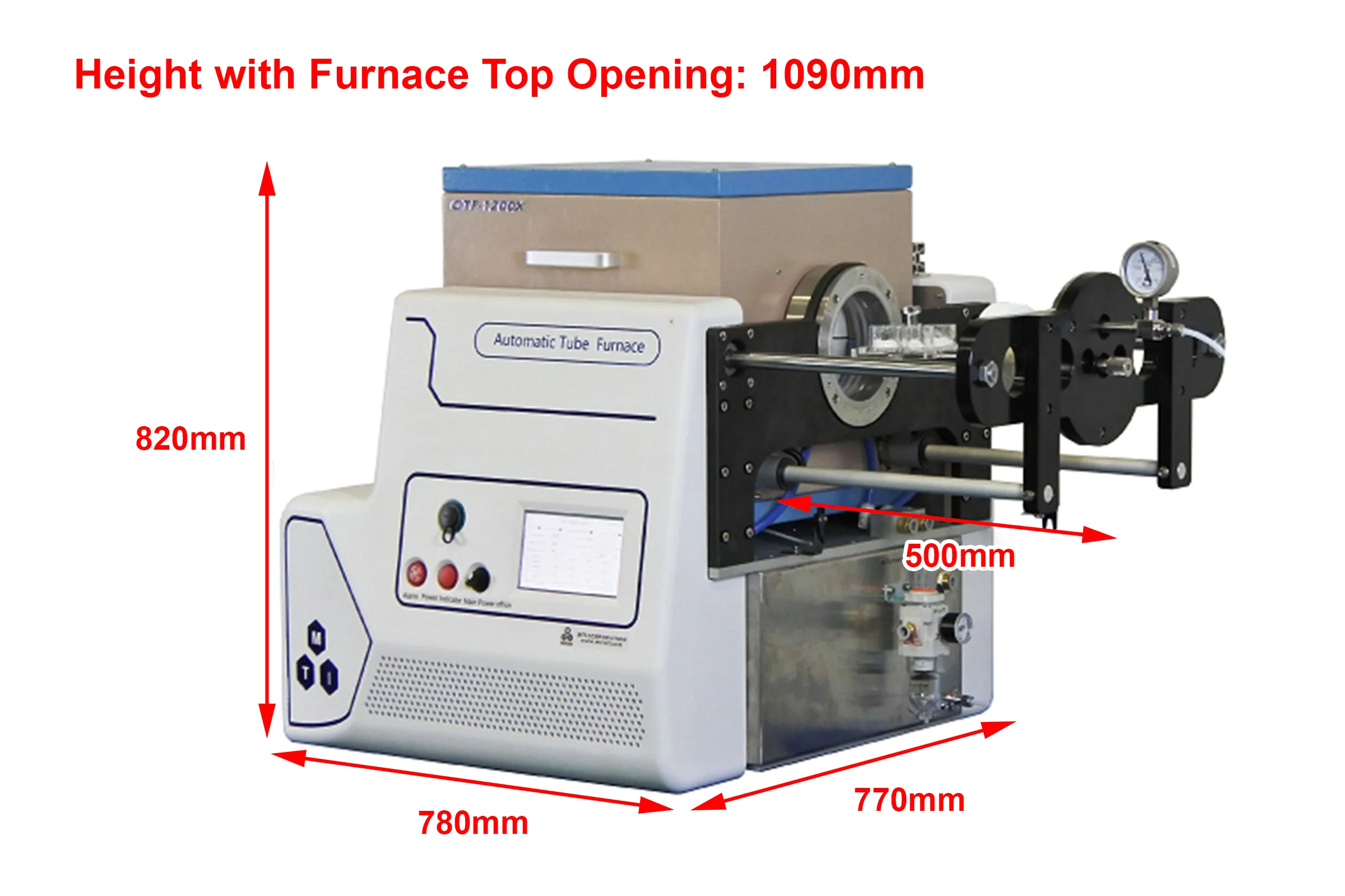 1200 °C Max 5" Automated Tube Furnace for AI Material Research - OTF1200XS5-ASD - Image 6