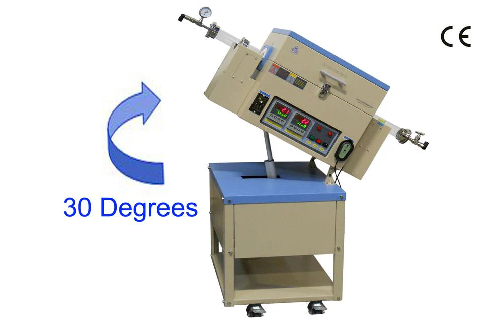 1200C Two Zone 4" Rotary CVD Furnace with Automatic Feeding & Receiving System - OTF1200XIIR4-AF - Image 4