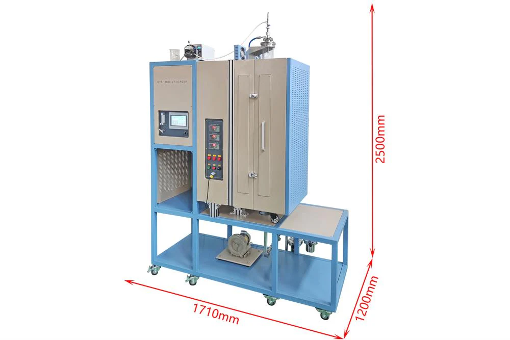 1500C Max Vertical Pyrolysis Furnace for Synthesis Nanoparticles - OTF-1500X-VT-III-PGEP - Image 2