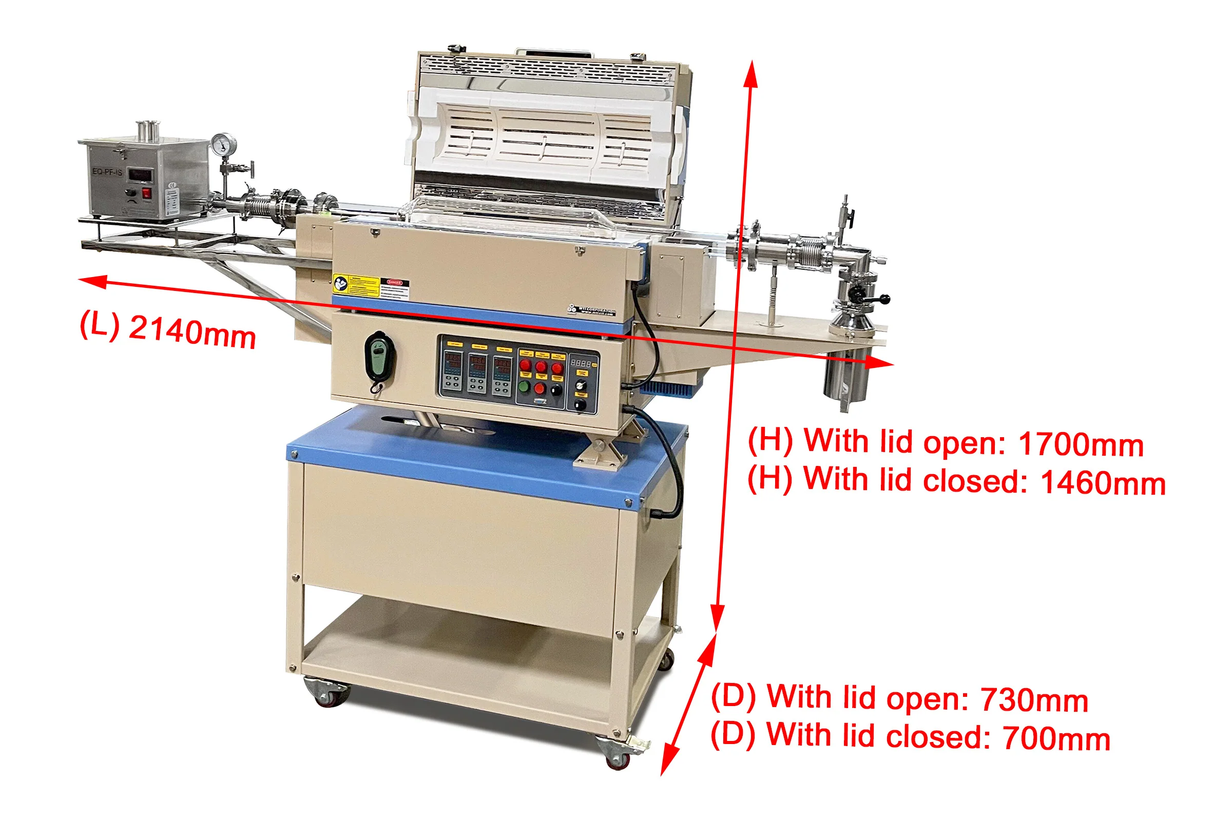 5" Rotary Tube Furnace up to 1200°C with Automatic Feeding & Receiving System - OTF1200XIIIR5 - Image 2
