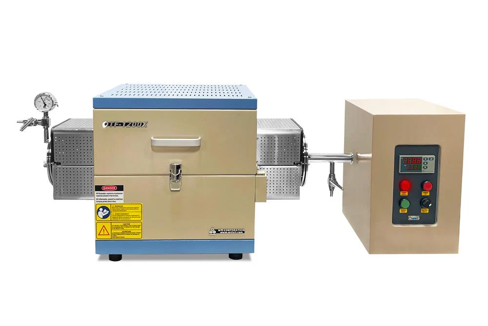 1200°C Max. 5" Split Vacuum Furnace w/ 12" heating zone & Separated Controller - OTF1200XS5 - Image 2