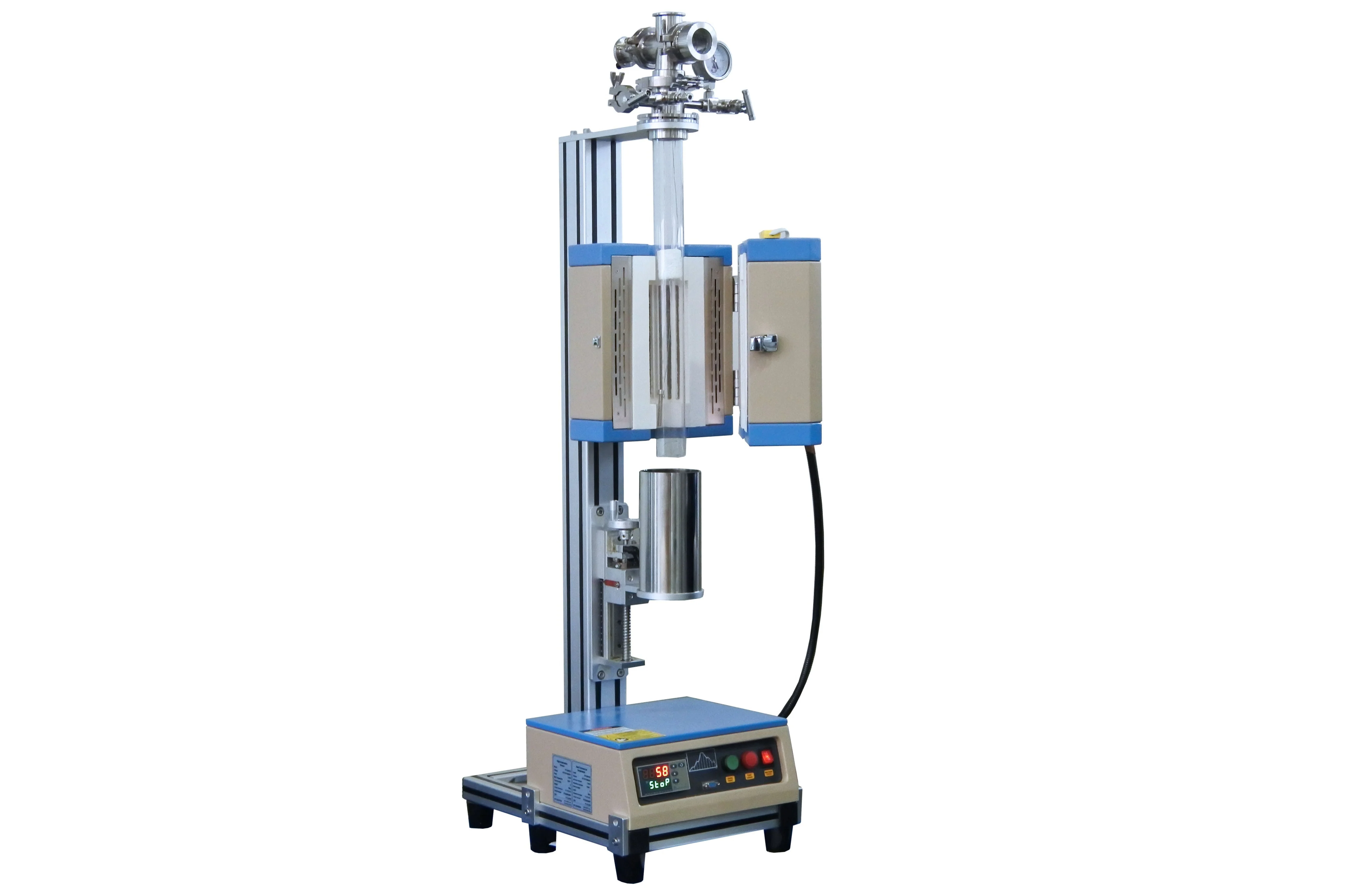 1200°C Max. Compact Inert Gas Quenching Furnace with 2" OD Quartz Tube - OTF1200XSVTQ - Image 2