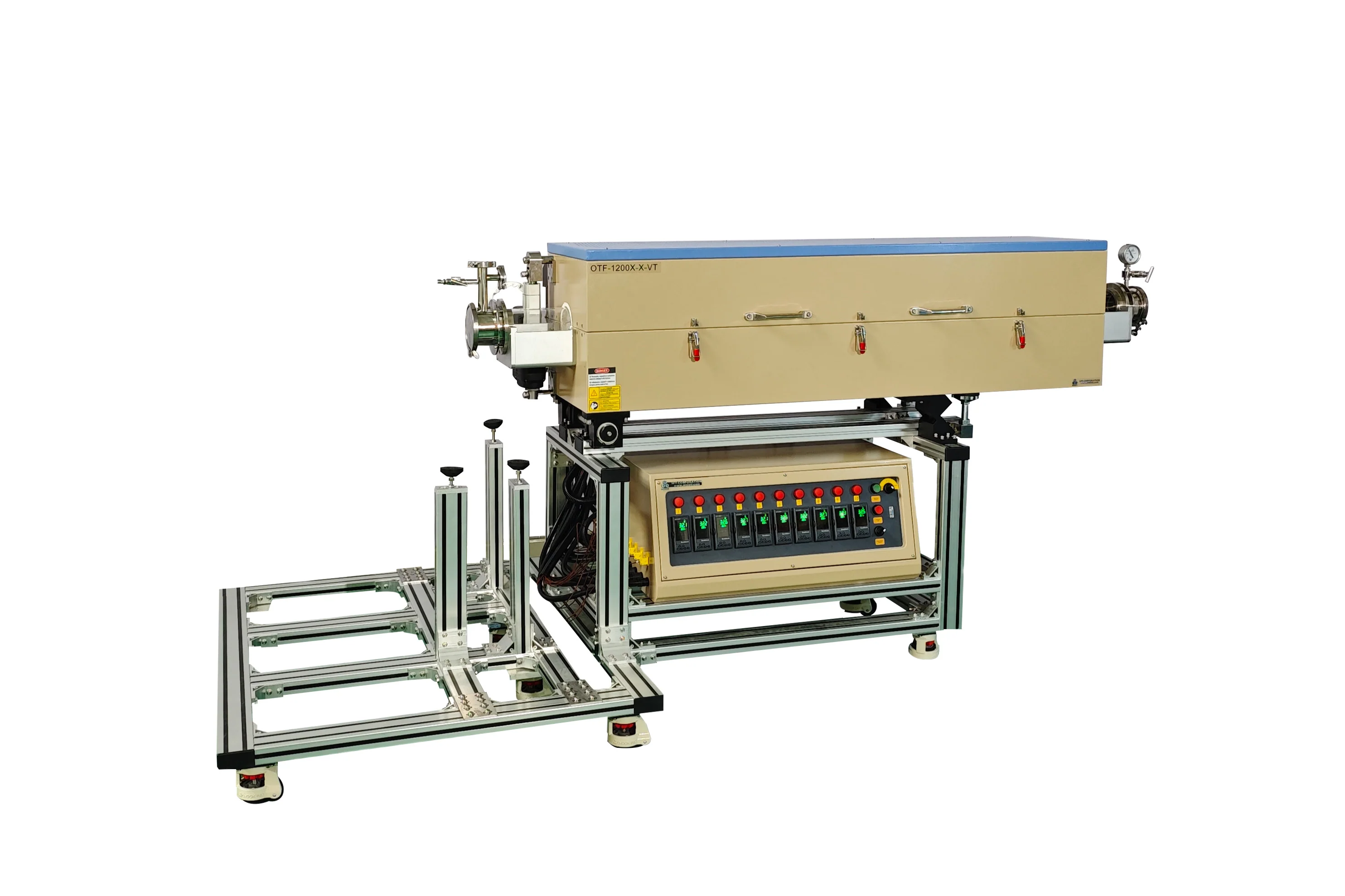 1200°C, 10-zone  Ø25-100 mm Tube Furnace w/ Horizontal & Vertical Positions - OTF-1200X-X-VT - Image 2