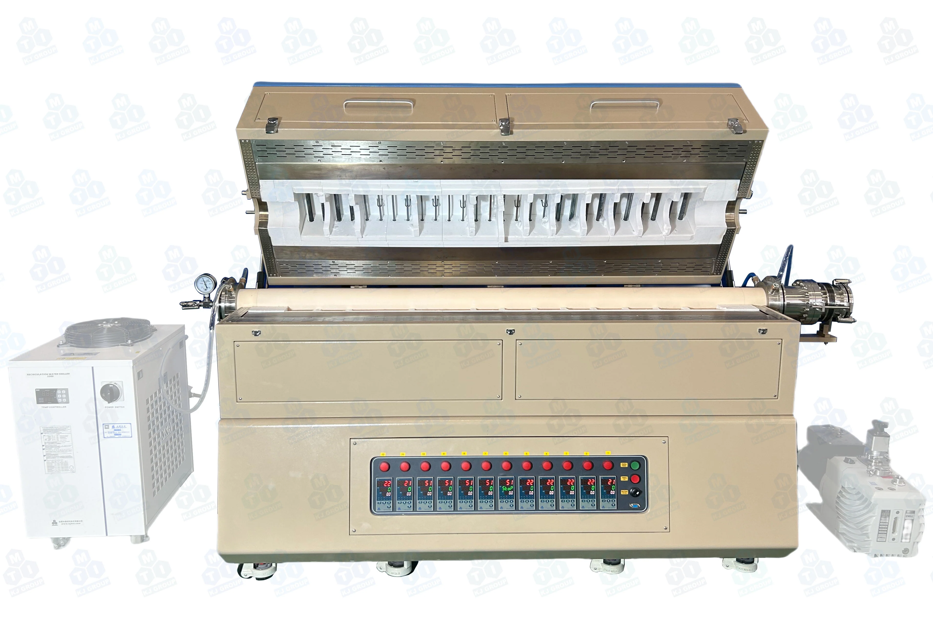 1700°C 12-zone Split Tube Furnace with a Ø100 mm × 1800 mm L Alumina Tube - OTF1700X12Z - Image 2
