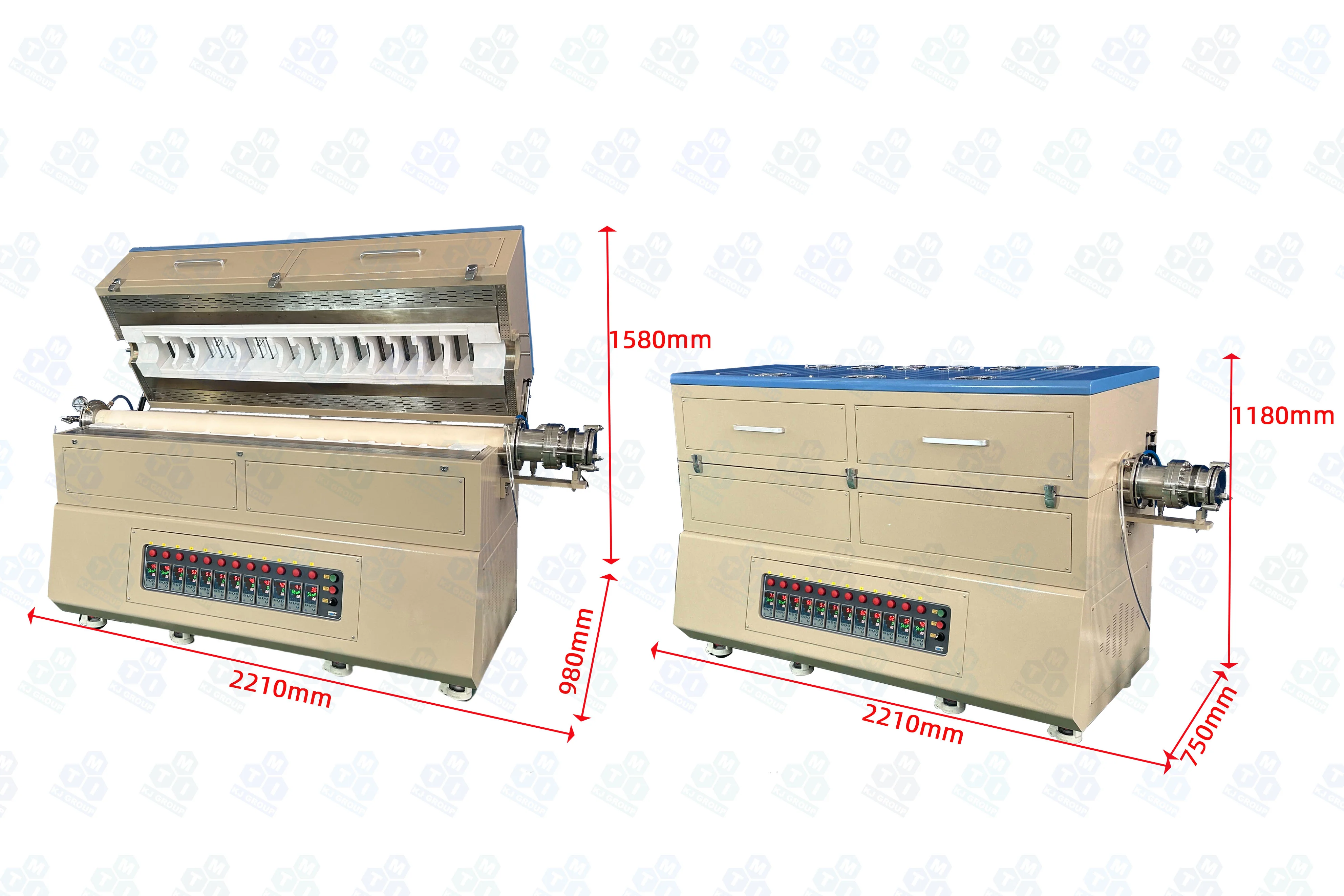 1700°C 12-zone Split Tube Furnace with a Ø100 mm × 1800 mm L Alumina Tube - OTF1700X12Z - Image 3