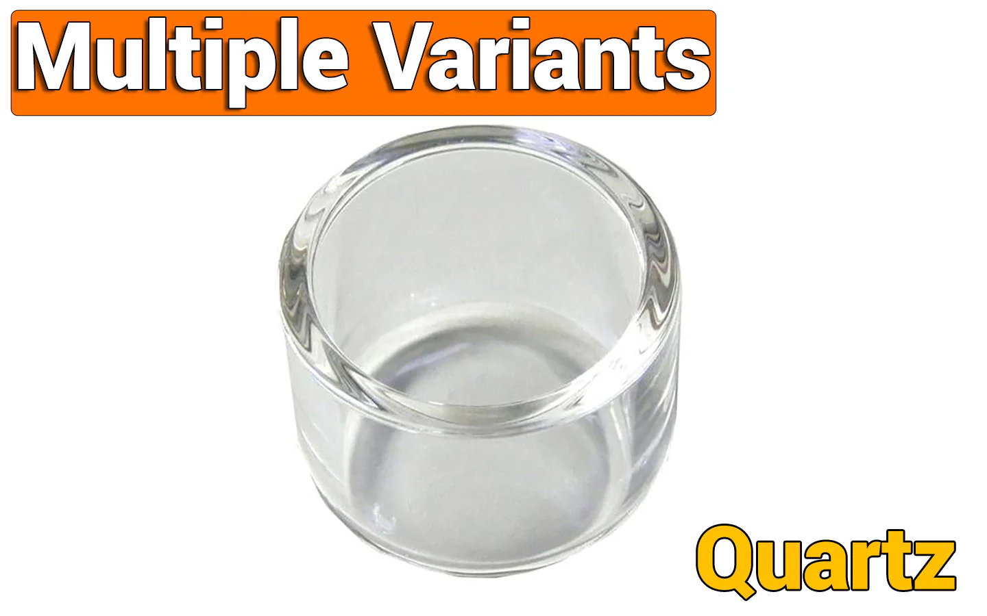 Quartz (SiO2) Cylindrical Crucible
