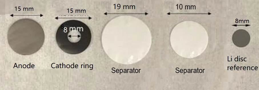 Quick Assembly 3-Electrode Split Coin Cell (19mm ID) for Battery Material Testing - EQ-HSTC-III - Image 3