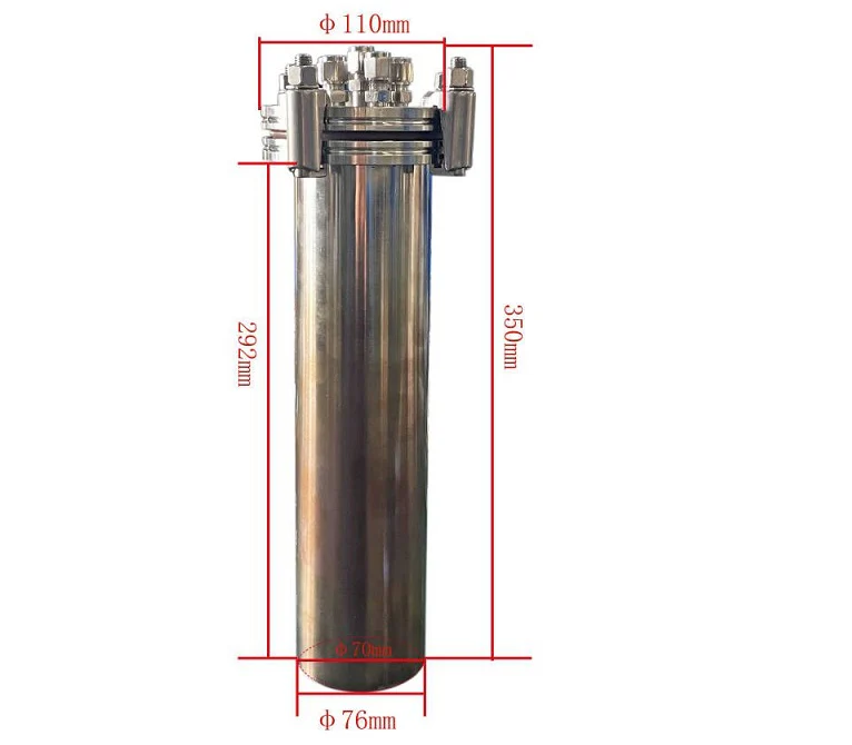Ti Vessel (1100 ml) with 6 1/4" Feedthrough Ports for VBF-600Ti - RC-Ti1100FT6 - Image 6