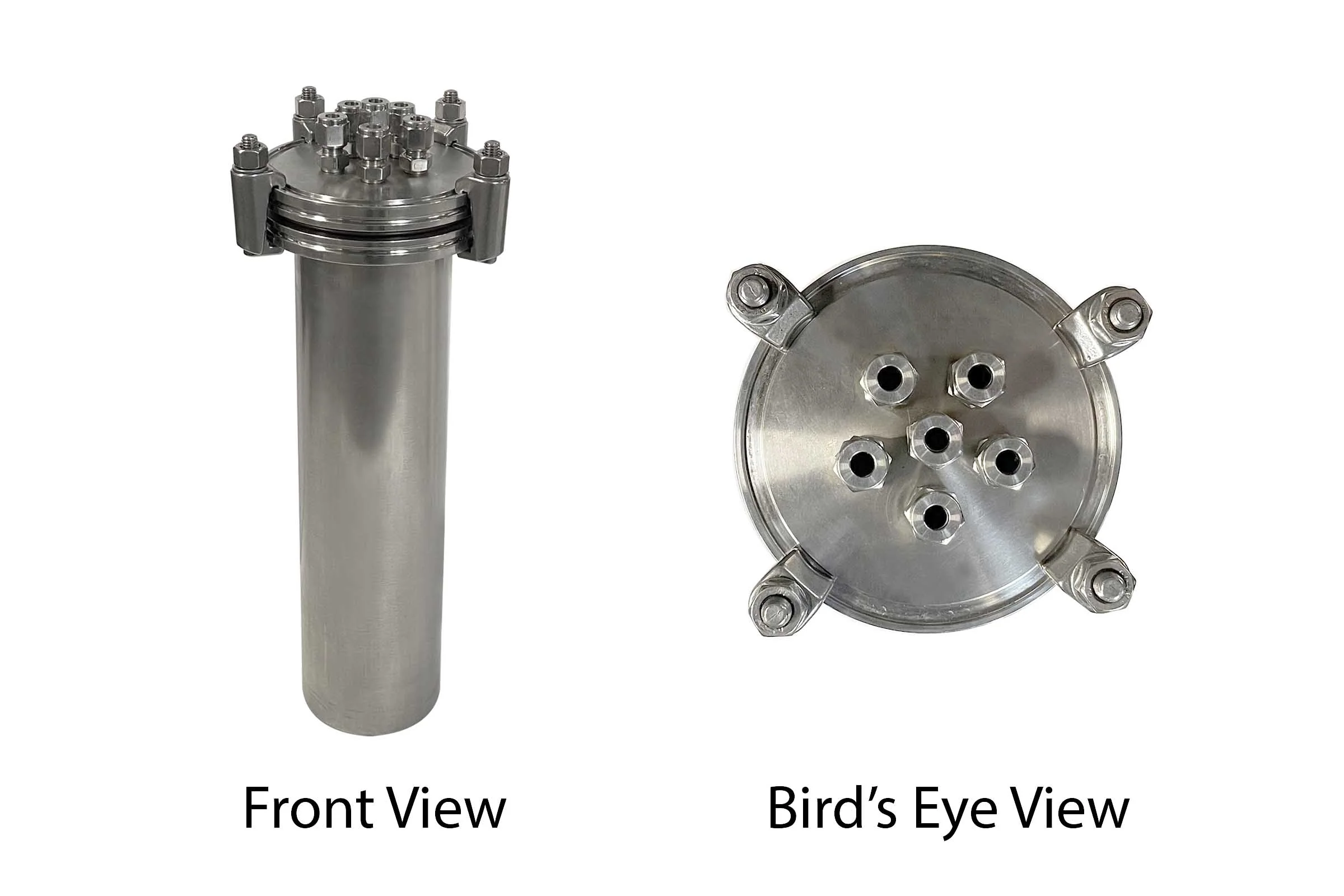 Ti Vessel (1100 ml) with 6 1/4" Feedthrough Ports for VBF-600Ti - RC-Ti1100FT6 - Image 7