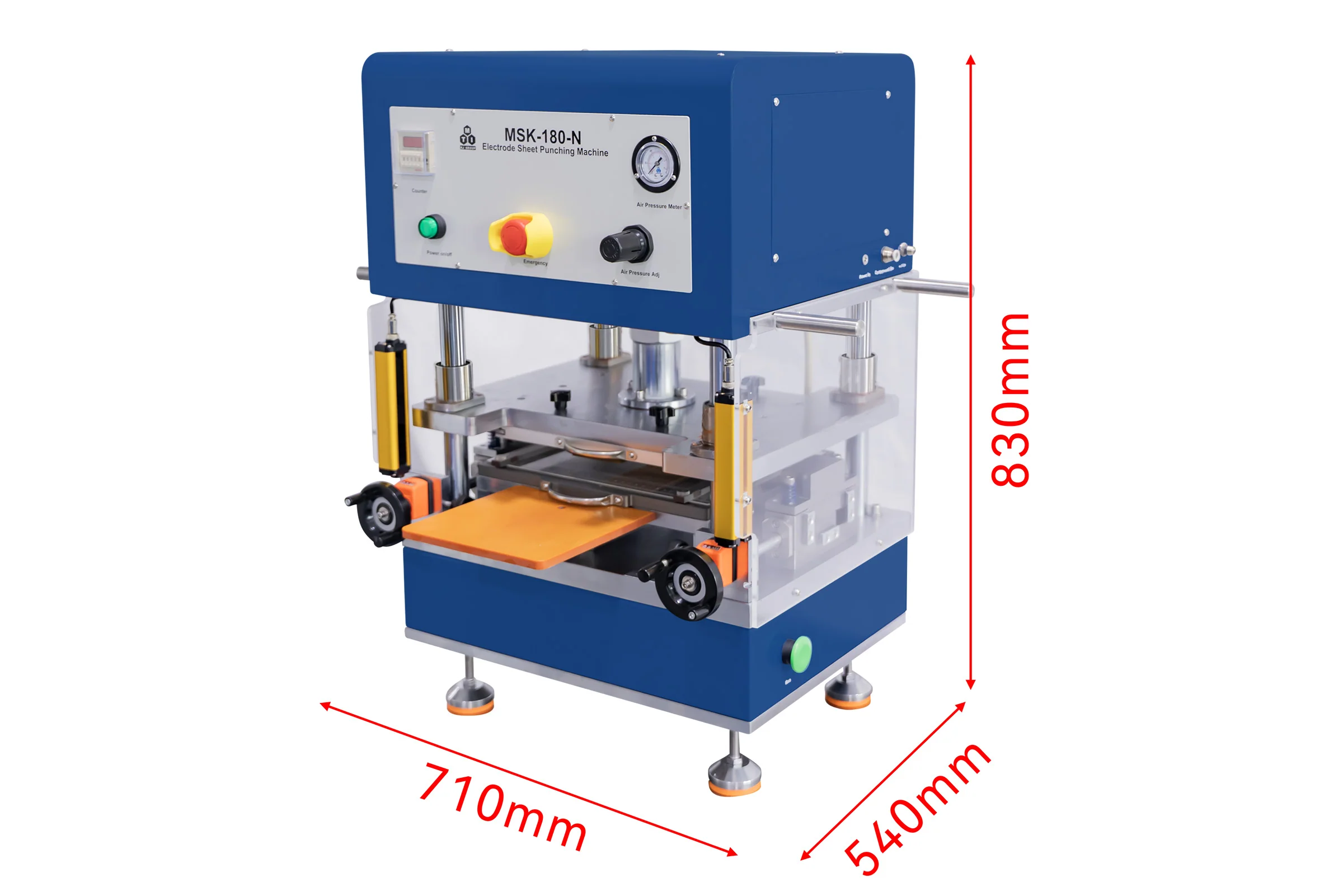 Semi-Automatic Die Cutter for Pouch Cell Electrodes (Max. 200 L x 200 W, mm) Compatible with Glovebox - MSK180NG - Image 4