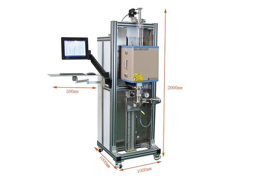 1200°C Max. Small Bridgman Crystal Growth Furnace with 2 heating Zone and  80 mm Quartz Tube - SKJ1200BG - Image 4