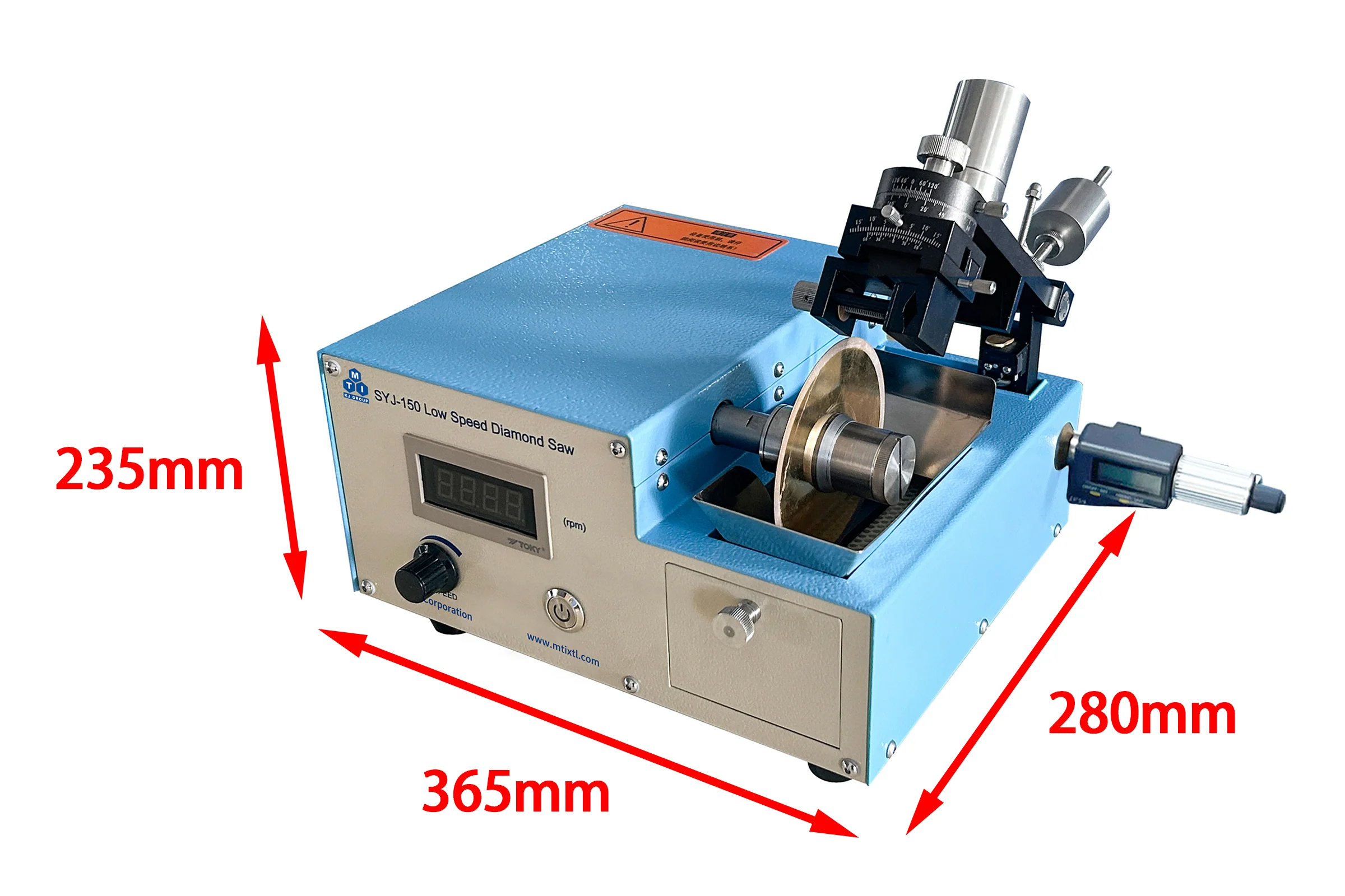 Digital Low Speed Diamond Saw with 4" Cutting Blades & Complete Accessories - SYJ150 - Image 5