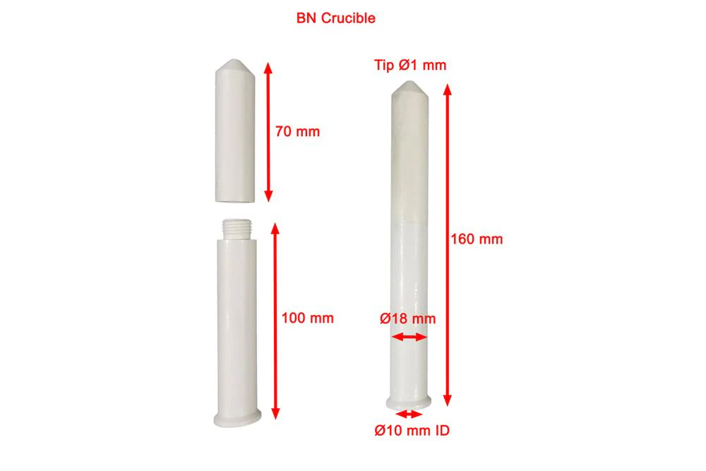 Crucible for Melt Spinning System 160 mm L x 17 mm OD x 14.3 mm ID - TQ22D160 - Image 4