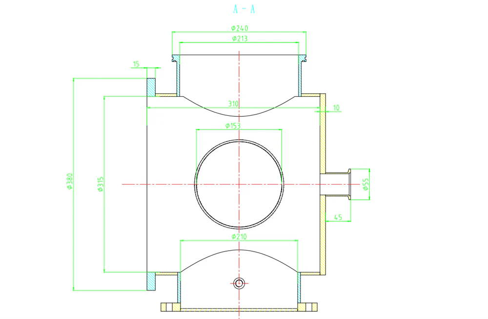Vacuum Chamber (315 ID x 310L, mm ) with Rocker Arm for DIY Induction Melting / Casting - HVC-Cast - Image 3