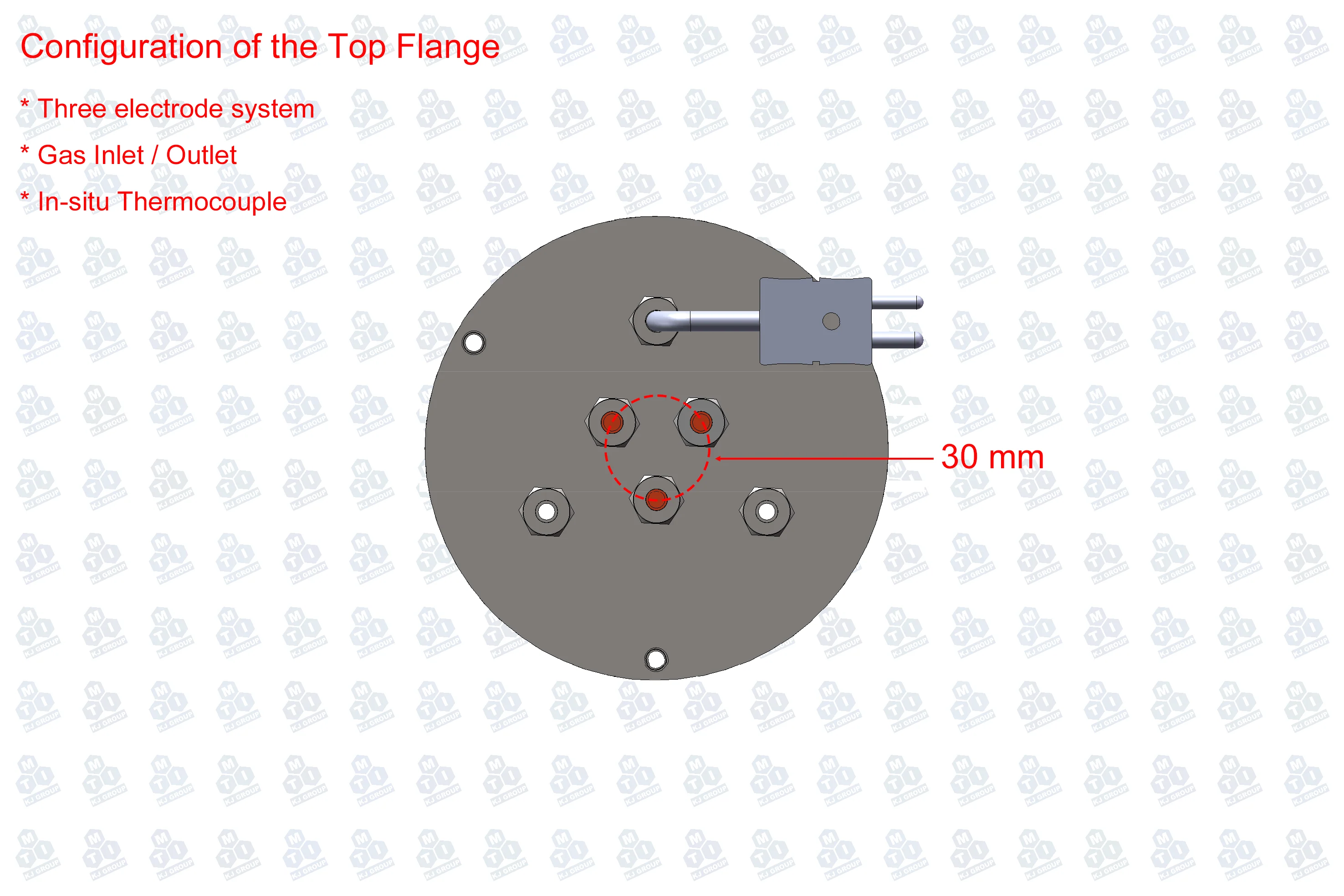 Three-electrode Molten Salt Reactor with a 4" Quartz Vessel - VBF-1200S-MS - Image 3