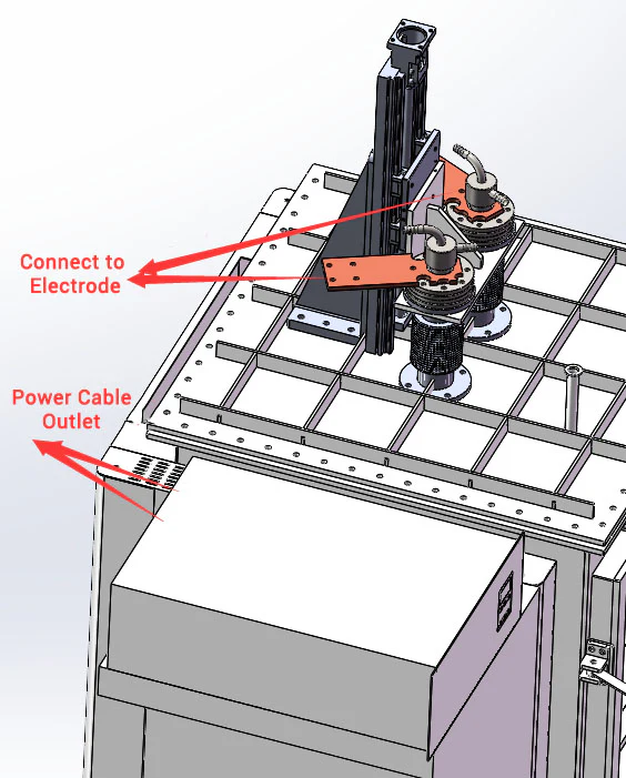 1600°C Molten Salt Electrolytic Furnace with 8"ID x 15"H Graphite Crucible - VEF-1600L - Image 3