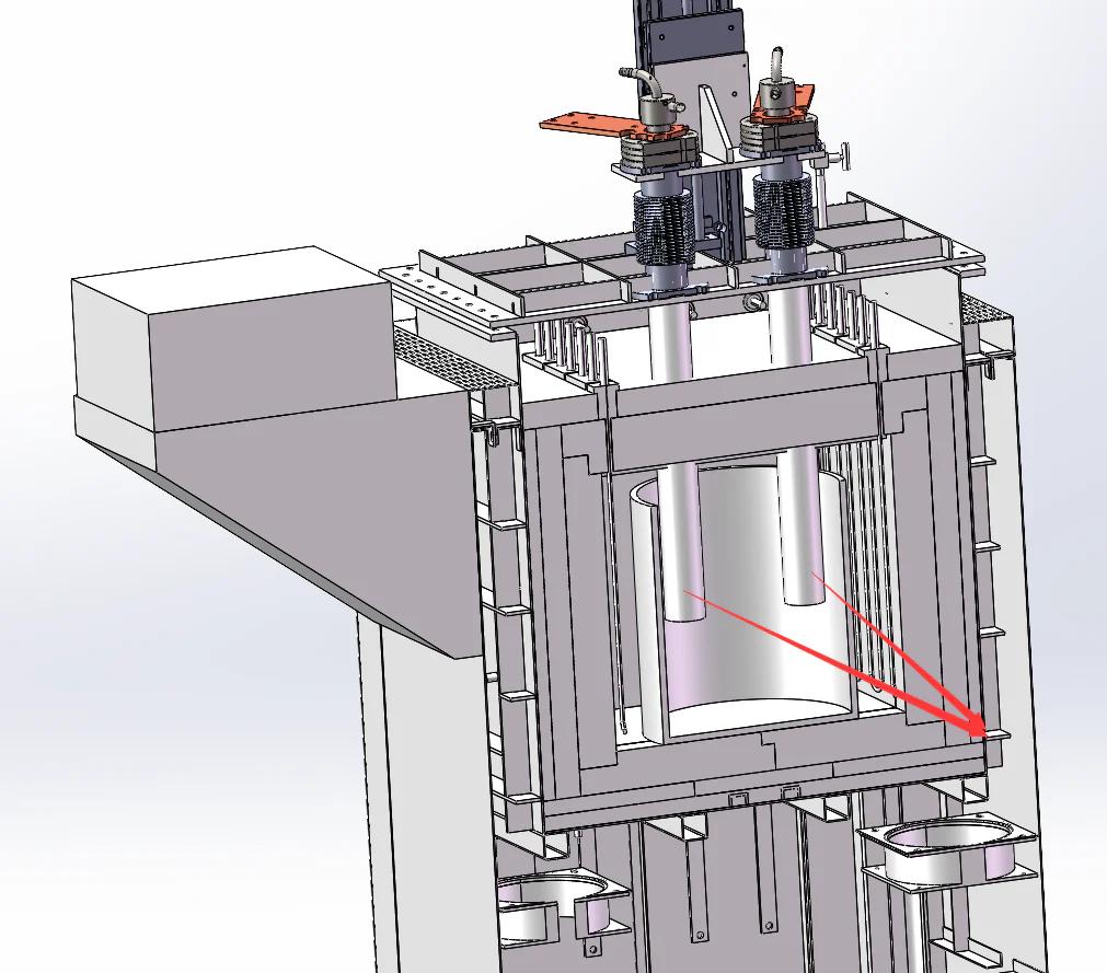 1600°C Molten Salt Electrolytic Furnace with 8"ID x 15"H Graphite Crucible - VEF-1600L - Image 4
