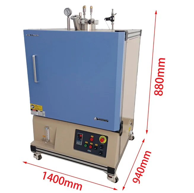 1300oC or 1700°C Molten Salt Electrolytic Furnace with 8" Cubic Atmosphere Controlled Heating Chamber - VEF1700 - Image 2