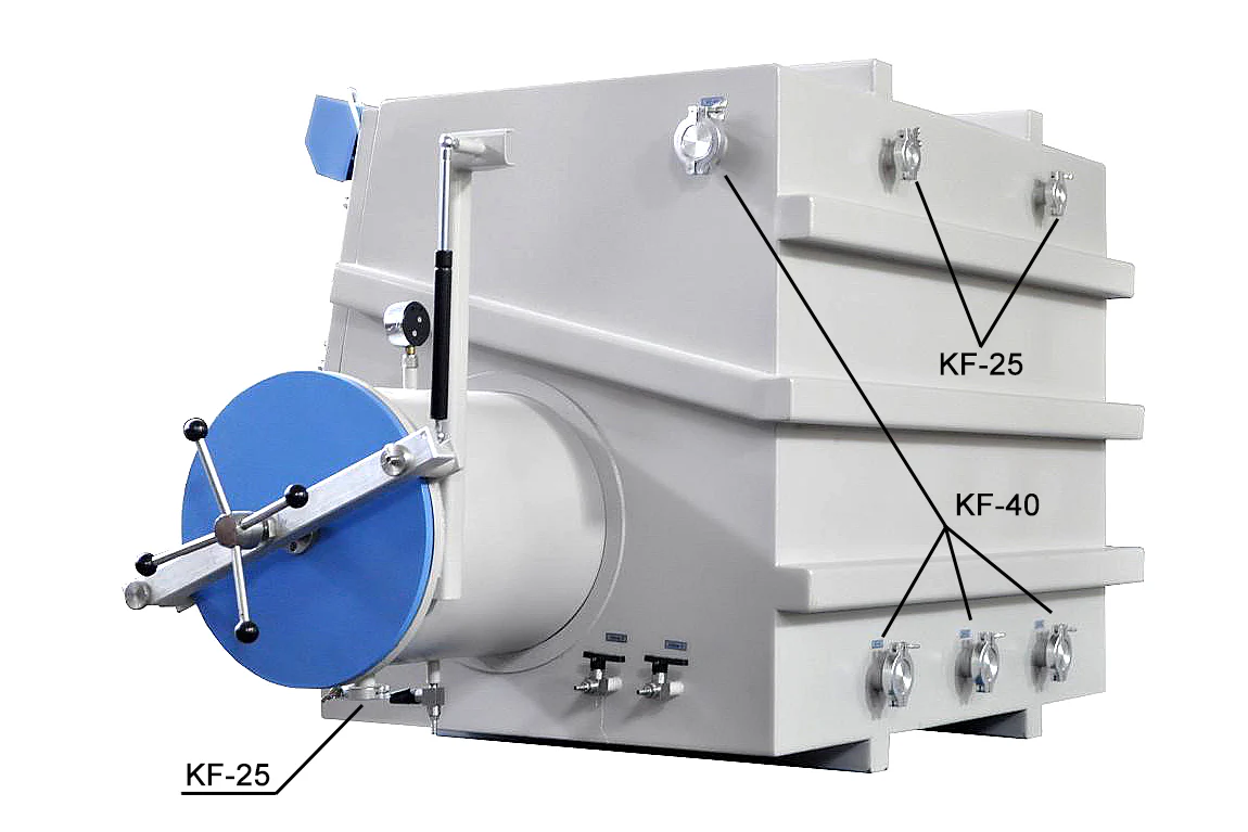 Large Stainless Steel Vacuum Glove Box (Chamber Size: 44"x29"x35") with Airlock Chamber - VGB-4A-LD - Image 3