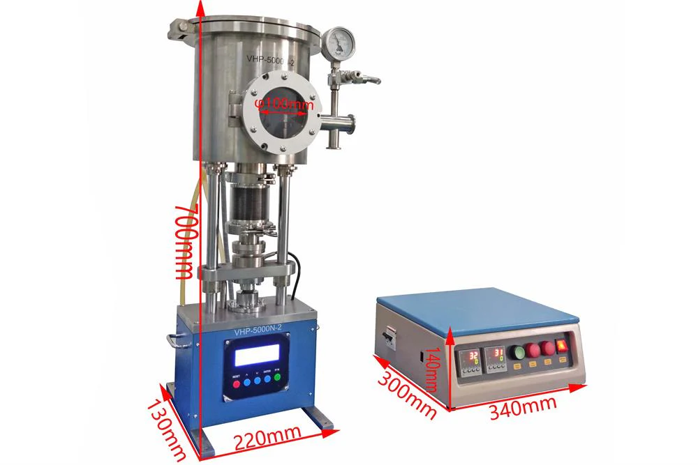 Compact Vacuum Hot Flat Press for Wafer Bonding (50x50mm Area, 500 Max 500Kg) - VHP-5000N2 - Image 2