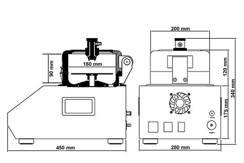 Hi-Speed Spin Coater (10K rpm & 5" max) w/ Optional Heating or UV Cover up to 200°C- VTC-100PA - Image 4