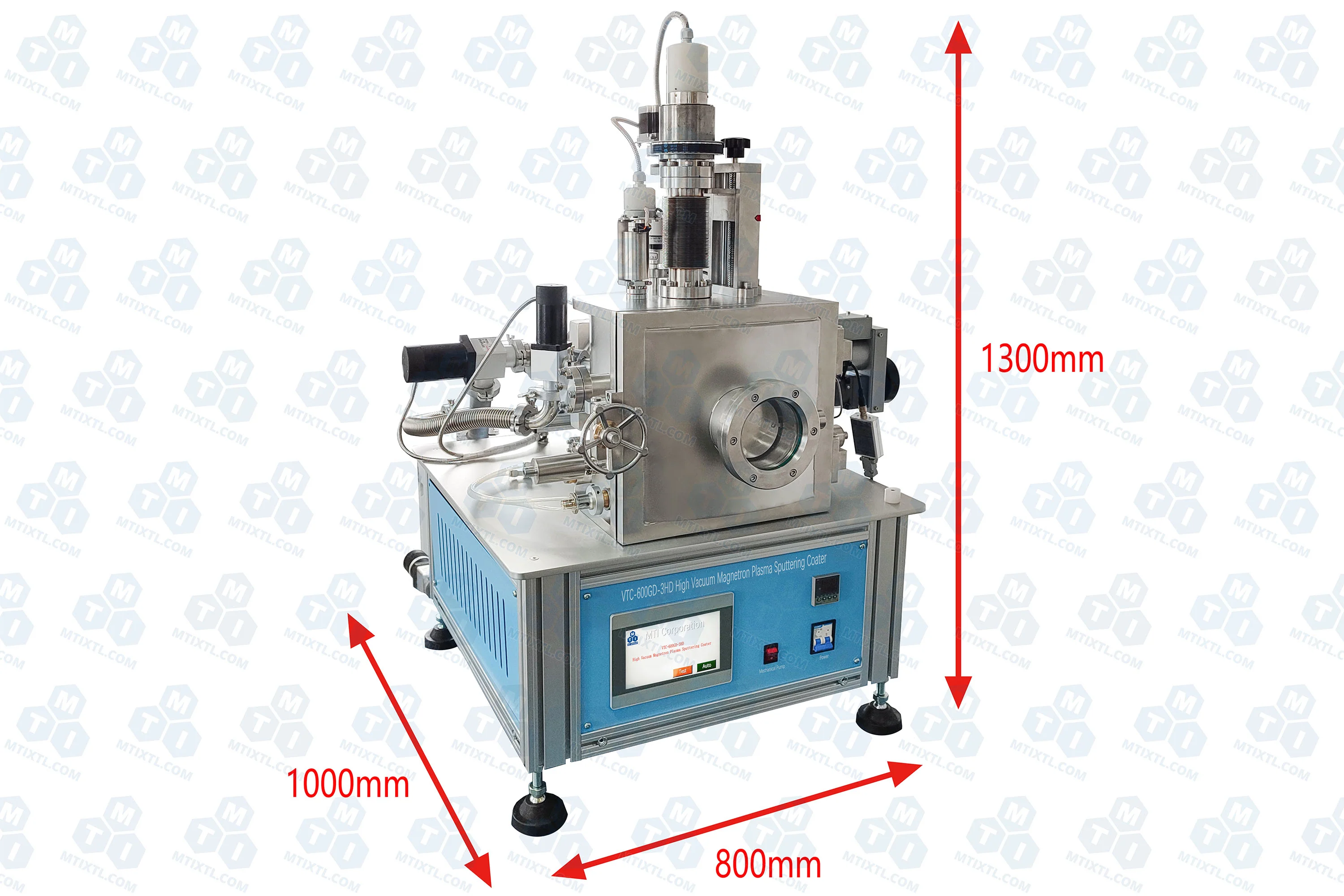 DC/RF 4-Head 2" High Vacuum Magnetron Plasma Sputtering Coater System -VTC600GD4HD - Image 3