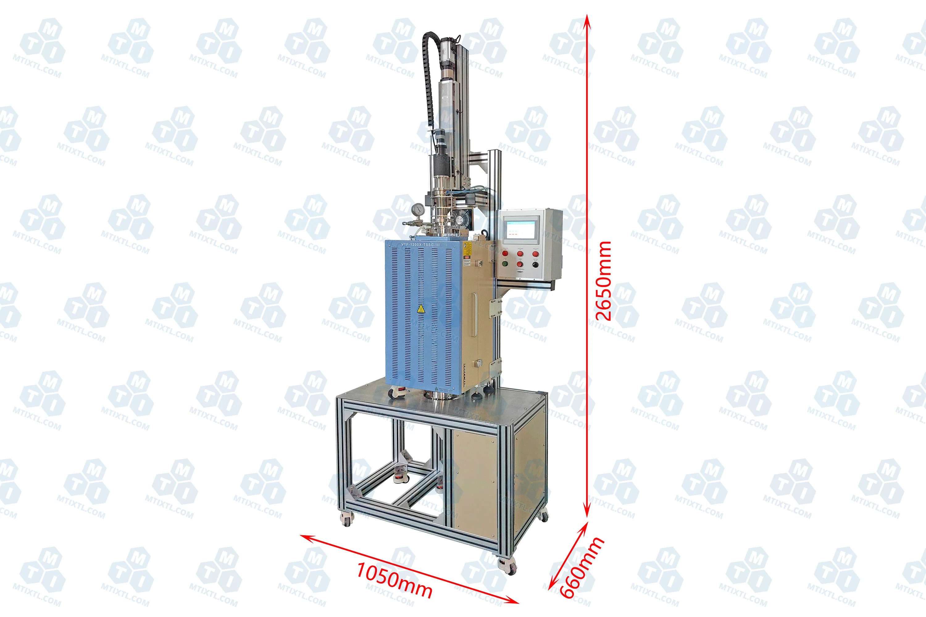 1100 ºC 3-zone Top Seeded Solution Growth (TSSG) Furnace - VTF1200XIIITSSG - Image 4