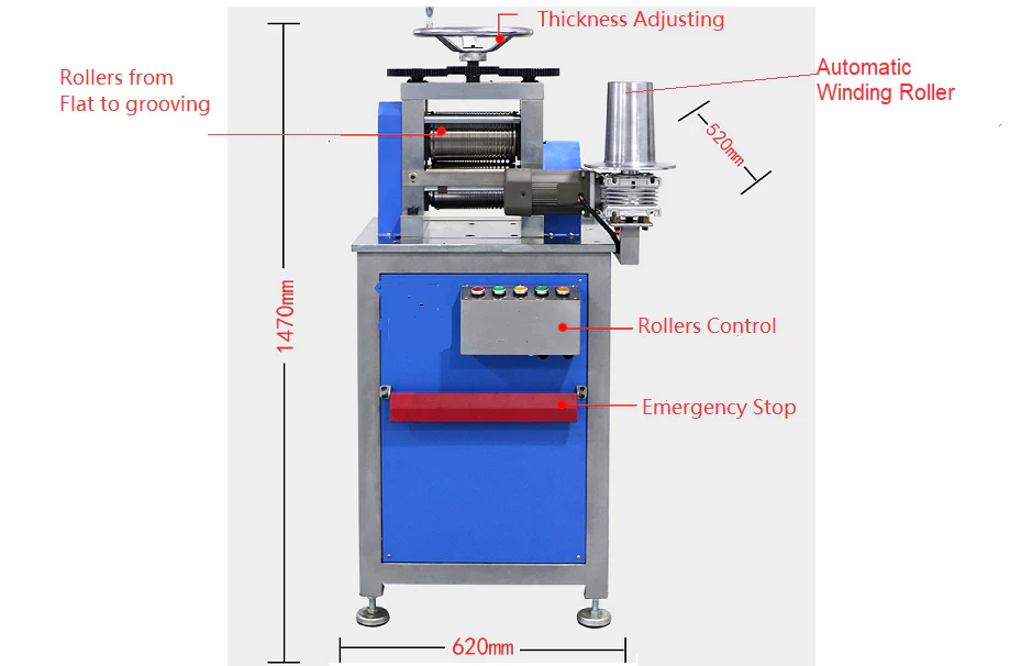 5.5 KW Wire Rolling Mill with Rewinding Collector for Metallic Wire from 10mm to 1 mm - YLJ-1220-W - Image 3