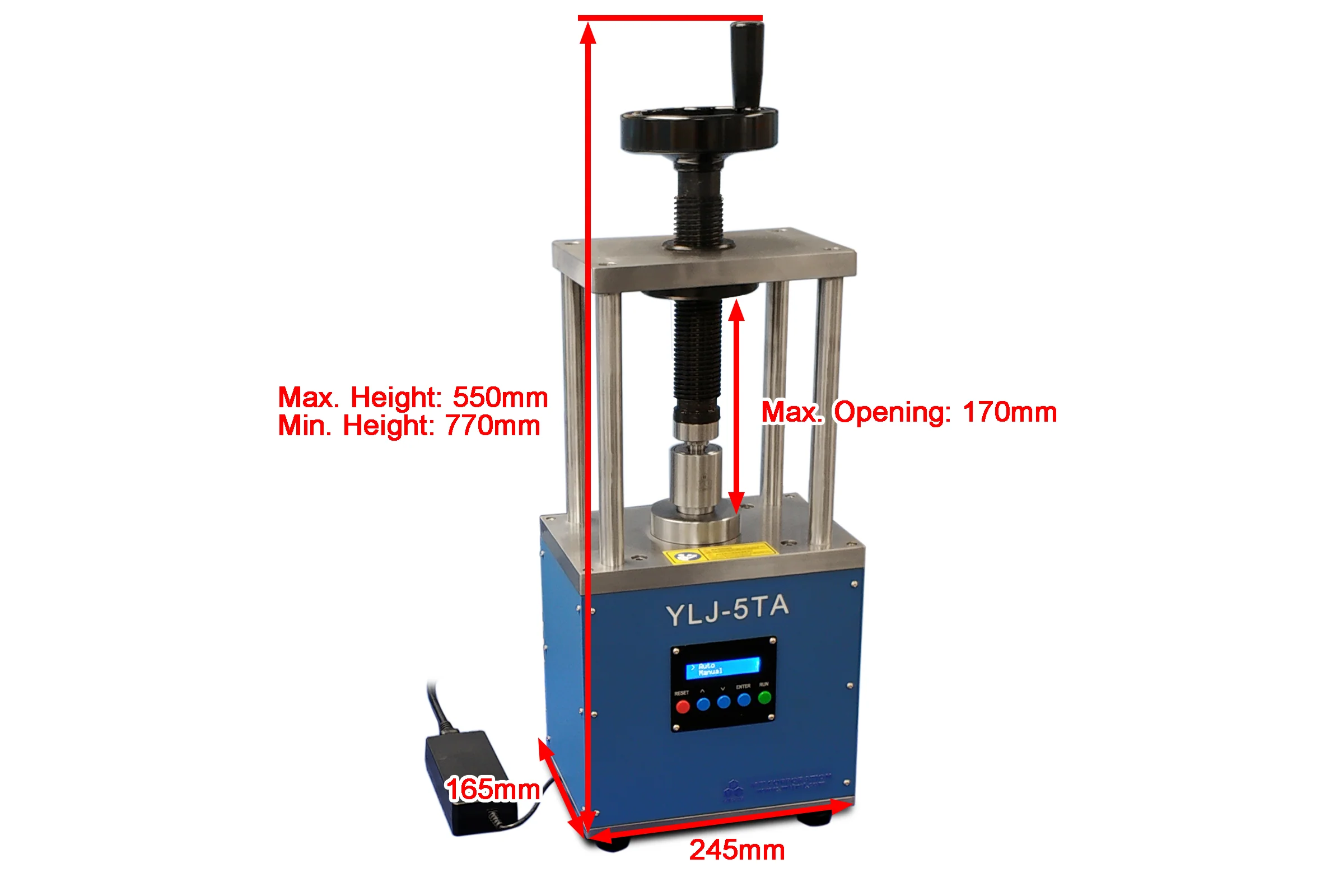 5T Electric Oil-less Press with Digital Programmable Pressure Controller (Ar Gas Compatible) - YLJ5TA - Image 4