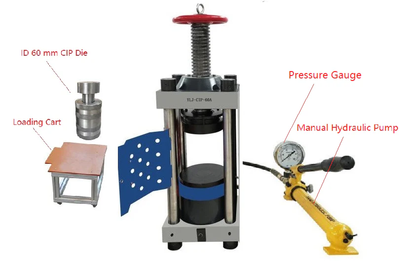 200T Electric Cold Isostatic Pressing (CIP) with ID 60/80 mm Vessel - YLJ-CIP-200 - Image 3
