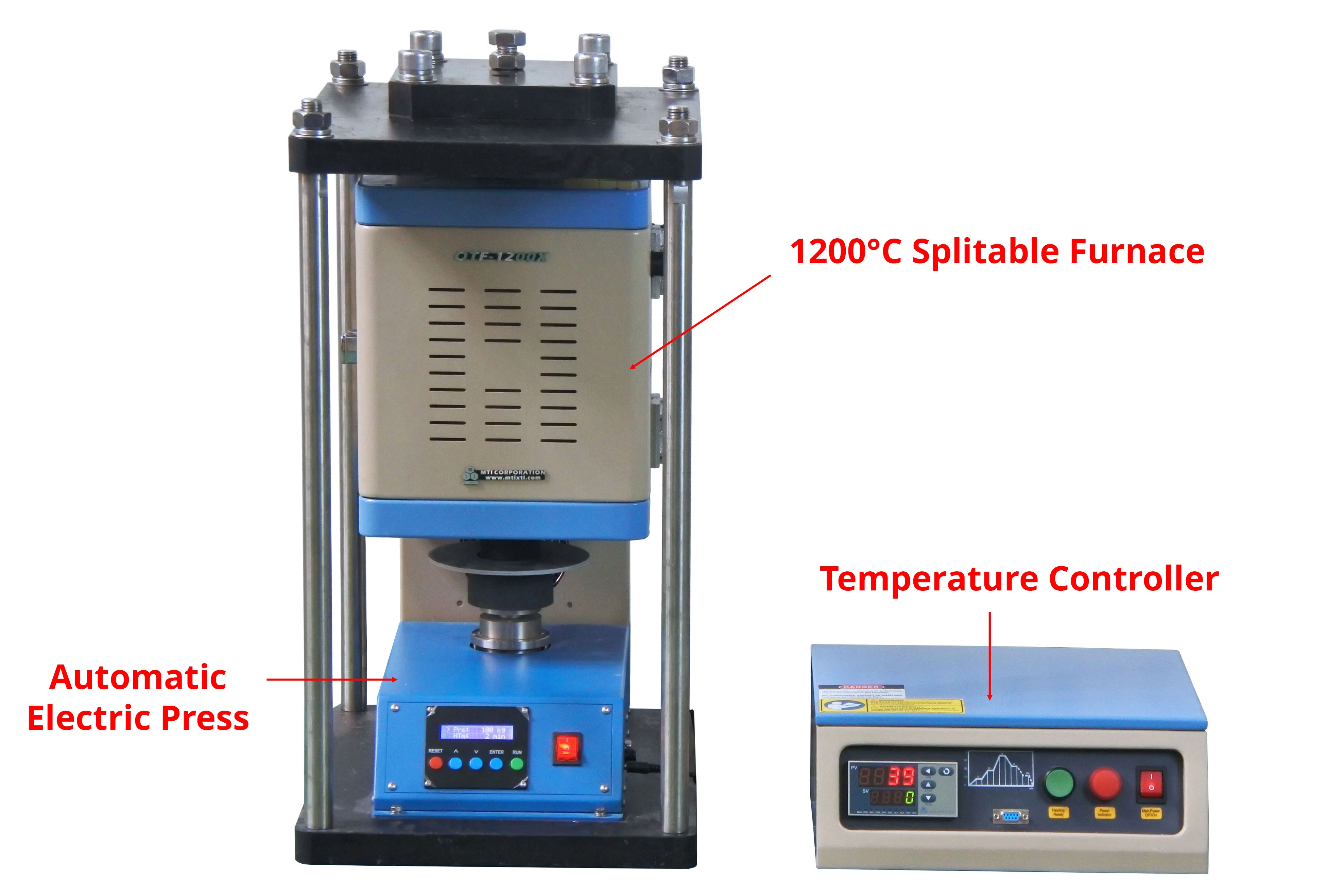 5T Electric Hot Pellet Press up to 1000 ºC Using Inside Glovebox- YLJHP7 - Image 2